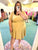 The Layla Dress - Mustard - 1X, 2X, & 3X