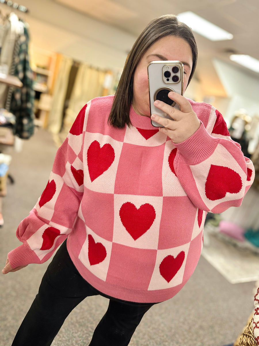 *p(R)ojectR® Heart P knit 即完売品 XL SALE* The Heart Sweater - 2X, 3X, & 4X – Cooper Road Collection