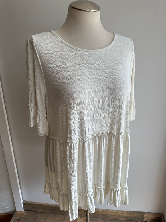 SECONDHAND 3XL - ChicSoul White Babydoll Top