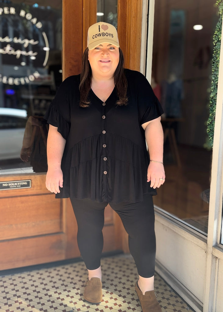 The Hayden Top - Black - 1X, 2X, & 3X *FINAL SALE*