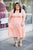 The Maxwell Midi Dress - Peach 1X, 2X, & 3X *FINAL SALE*