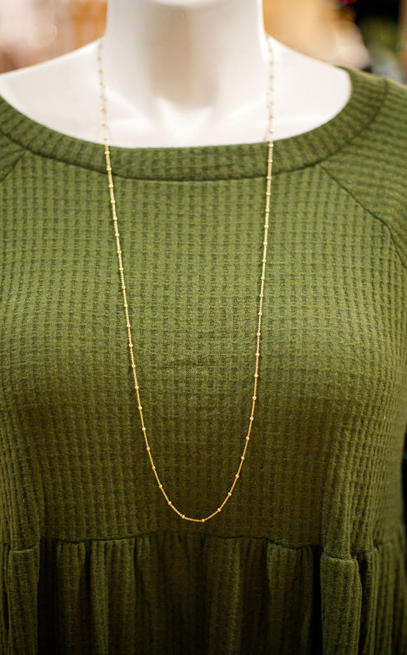 The Dainty Beaded Necklace - Gold